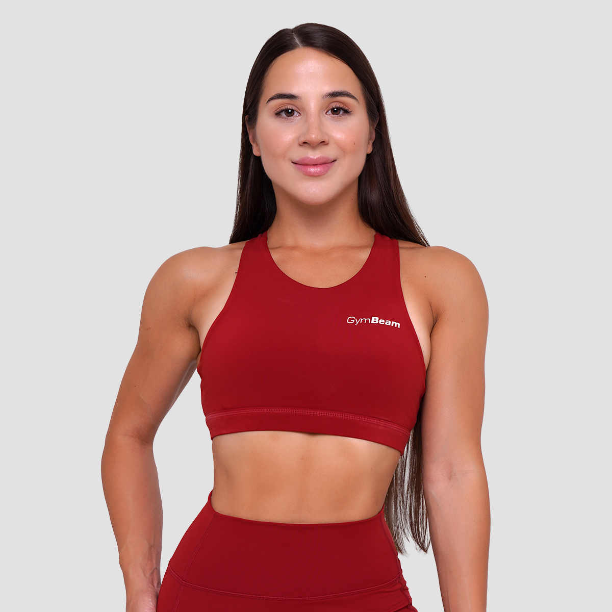 Soutien-gorge de sport Ignite, couleur rouge foncé - GymBeam.
