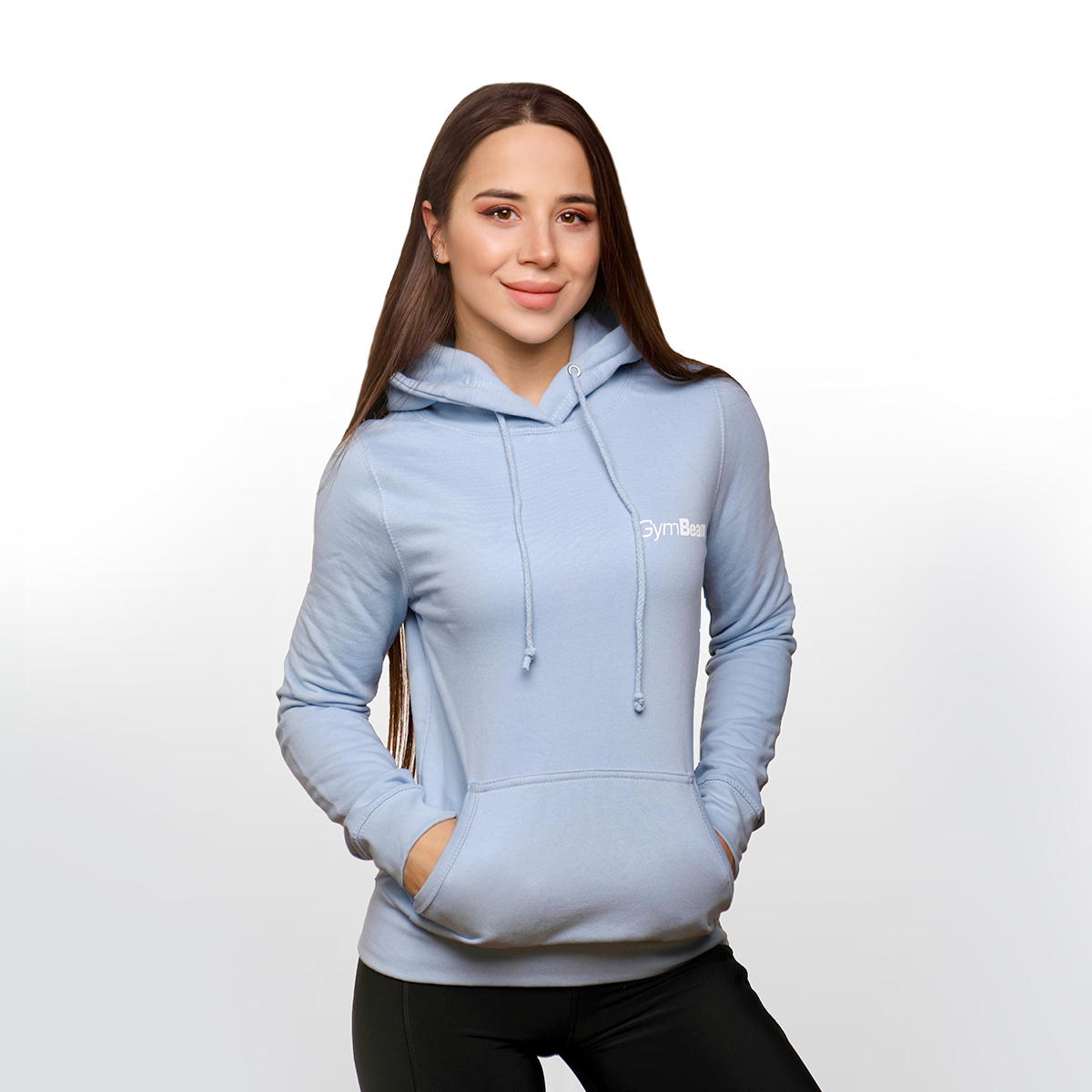 Sweat à capuche pour femmes, couleur bleu - GymBeam.