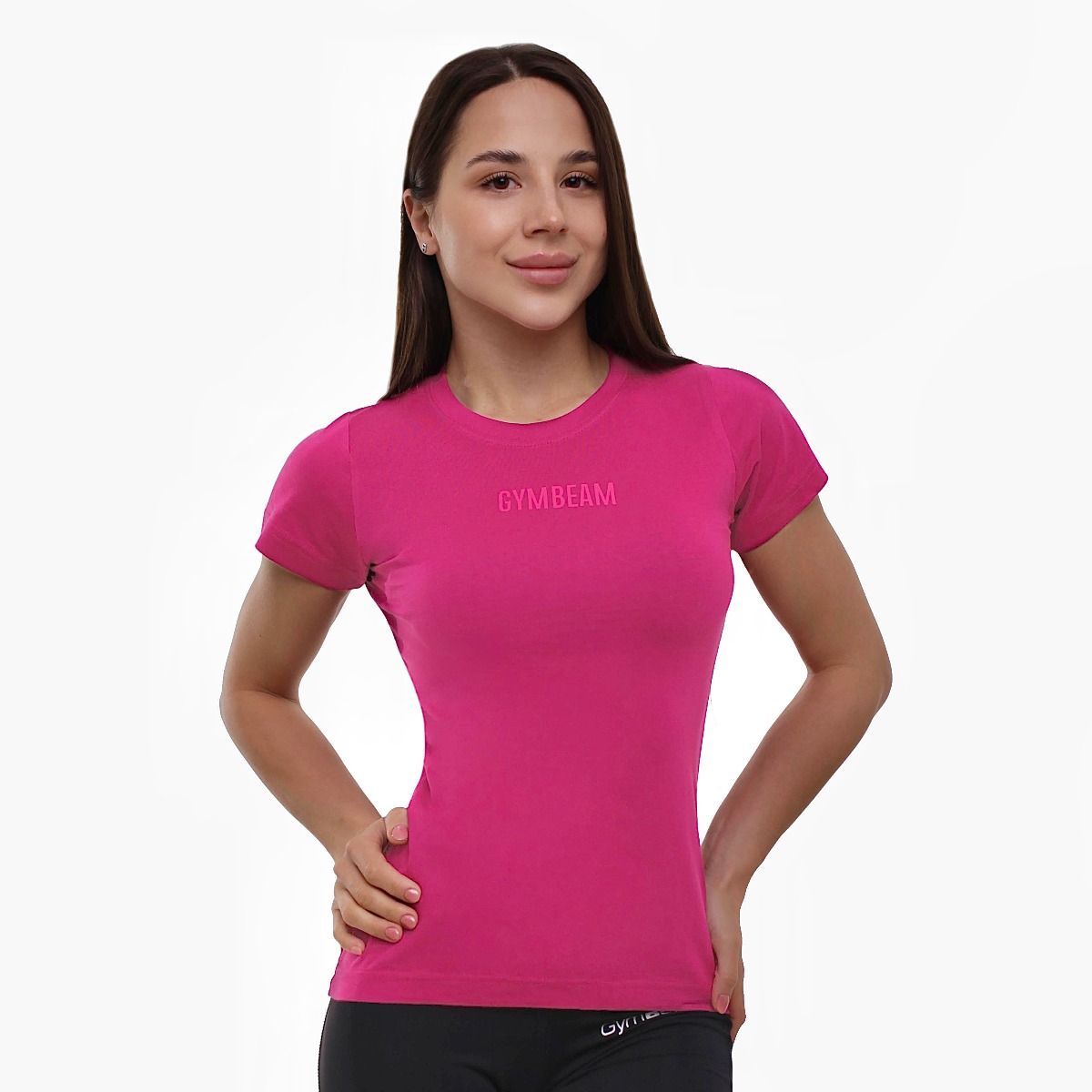 T-shirt de sport pour femmes, couleur magenta – GymBeam.