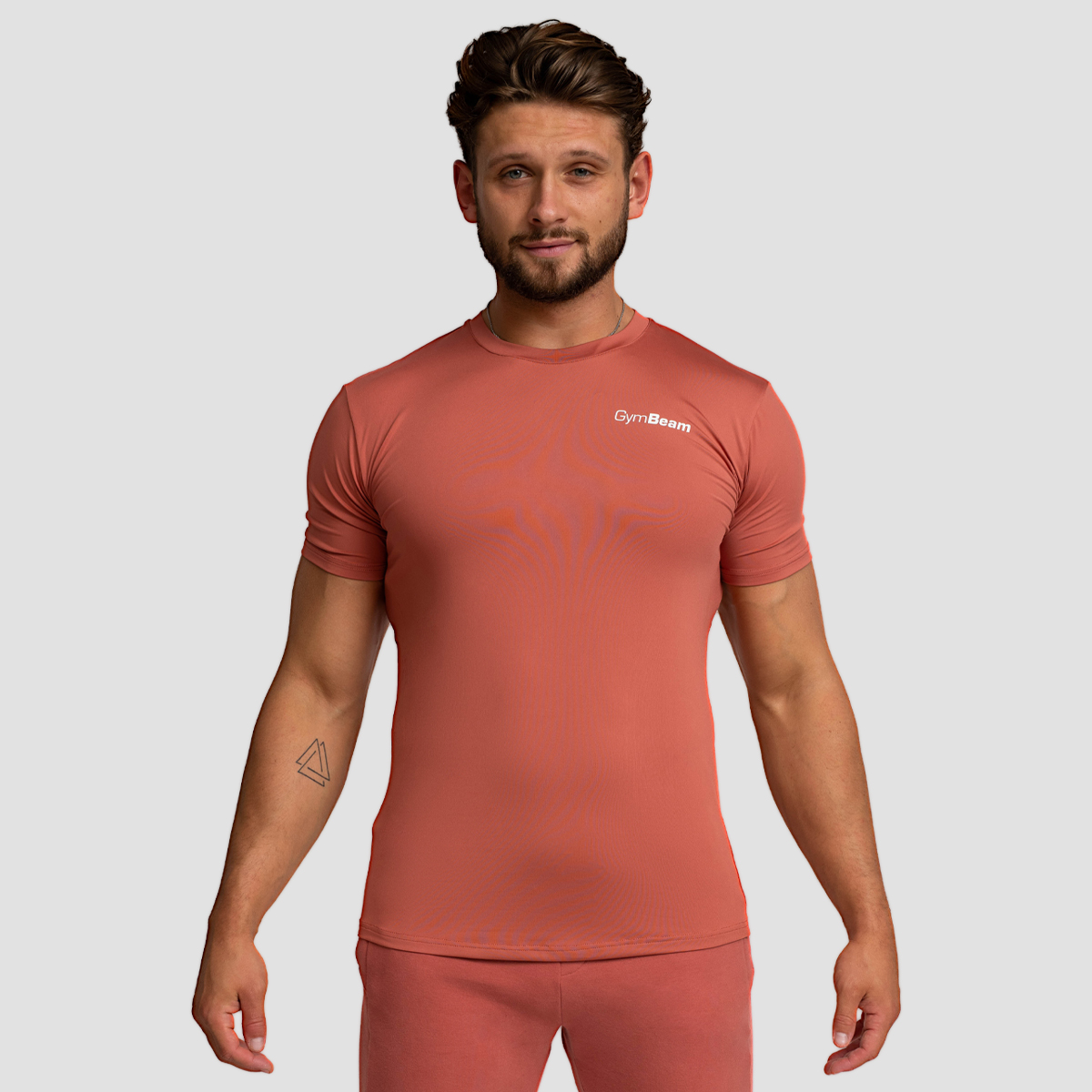 T-shirt de sport pour hommes, Limitless, couleur cannelle - GymBeam.