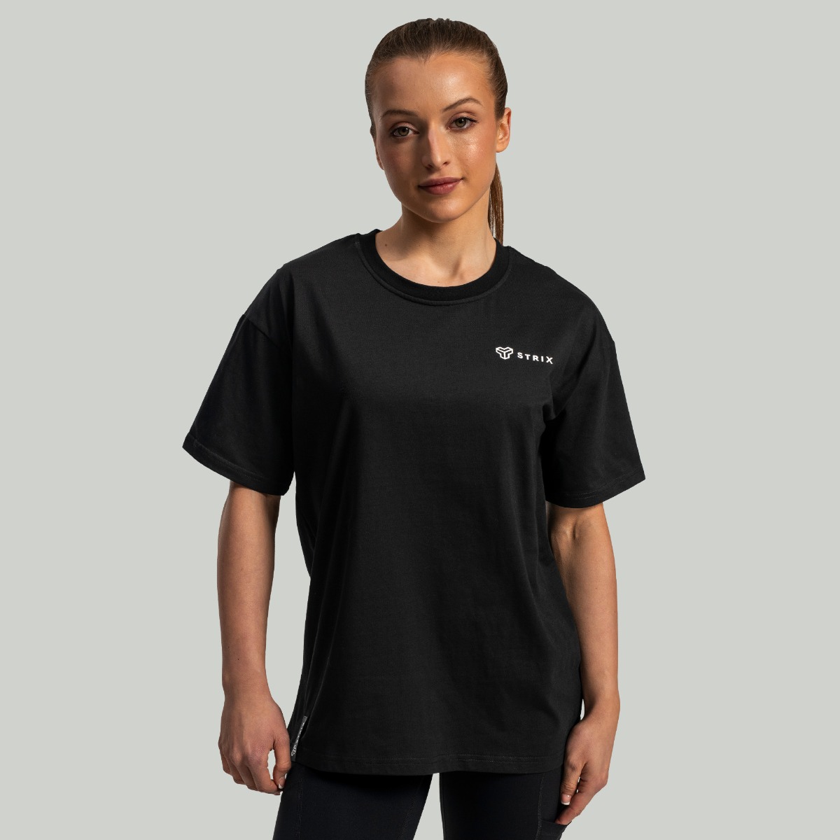 T-shirt oversize "Lunar" pour femmes, couleur noire - STRIX.