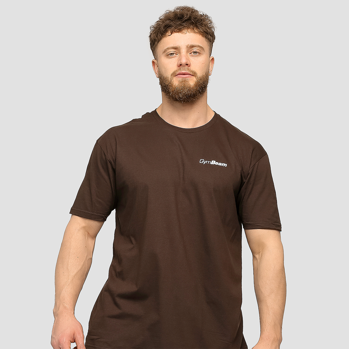T-shirt basique, couleur marron chocolat - GymBeam.