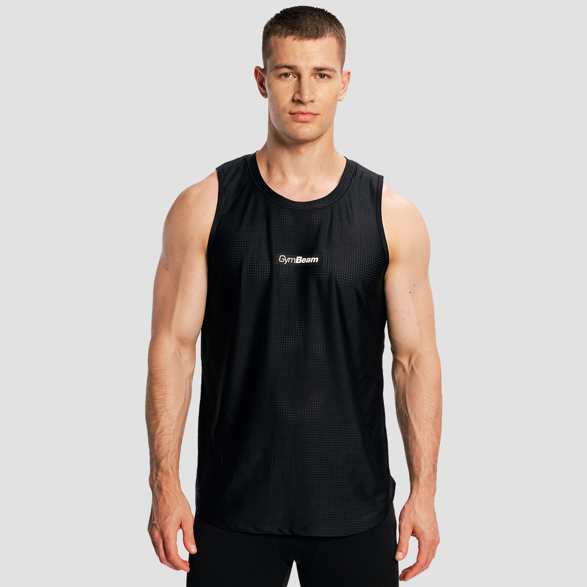 T-shirt de musculation pour hommes, noir - GymBeam.