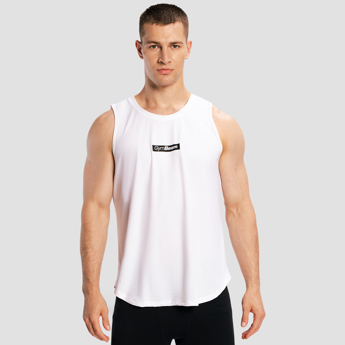 T-shirt de musculation pour hommes, blanc - GymBeam.