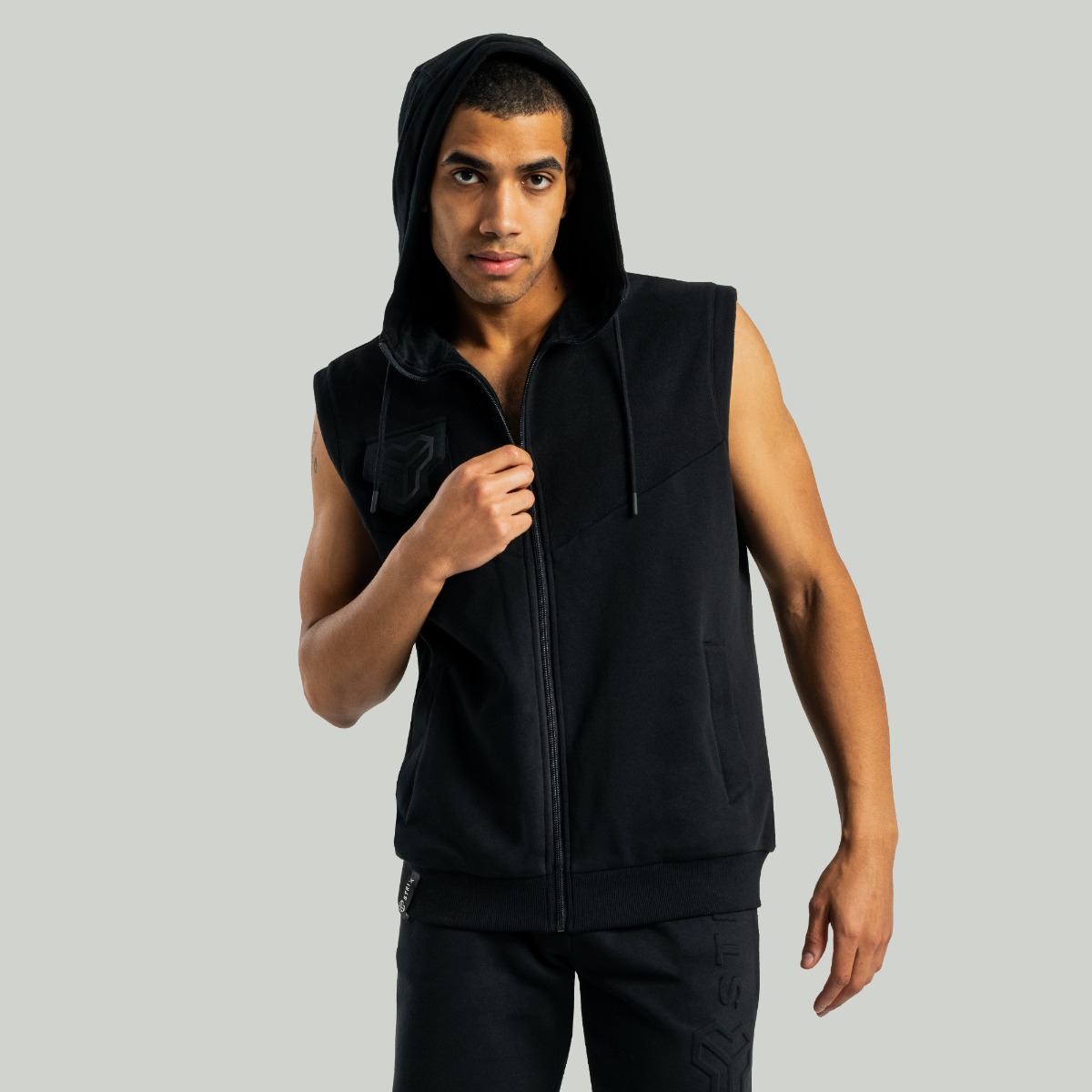 T-shirt sans manches pour hommes, noir - STRIX.