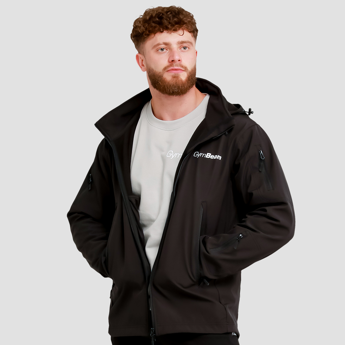 Veste Softshell Homme – Noir – GymBeam