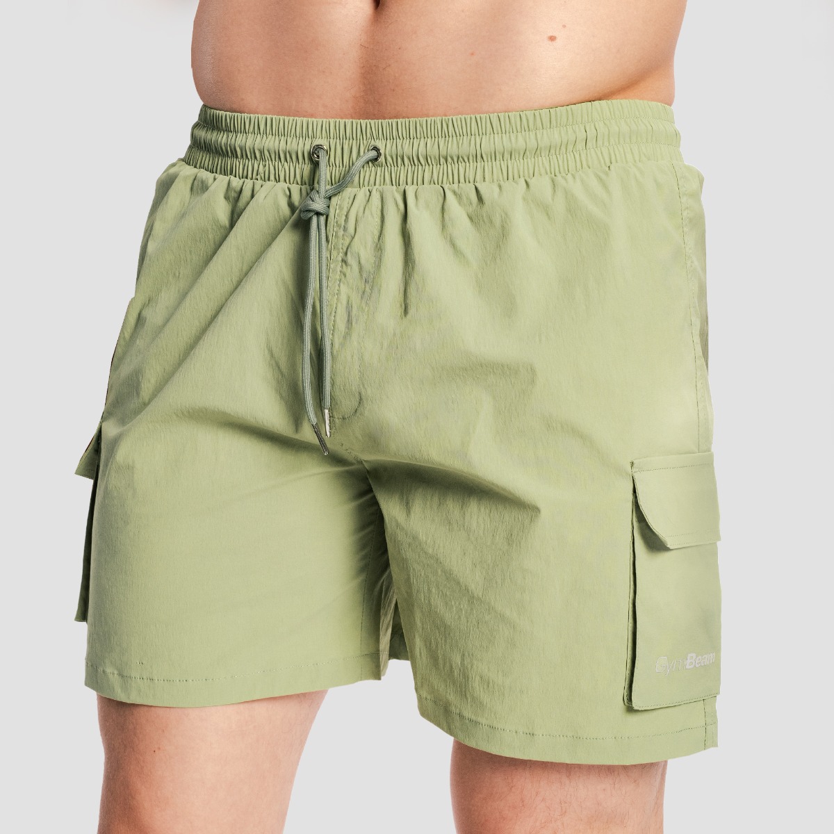 Shorts de bain cargo pour hommes, couleur olive - GymBeam.