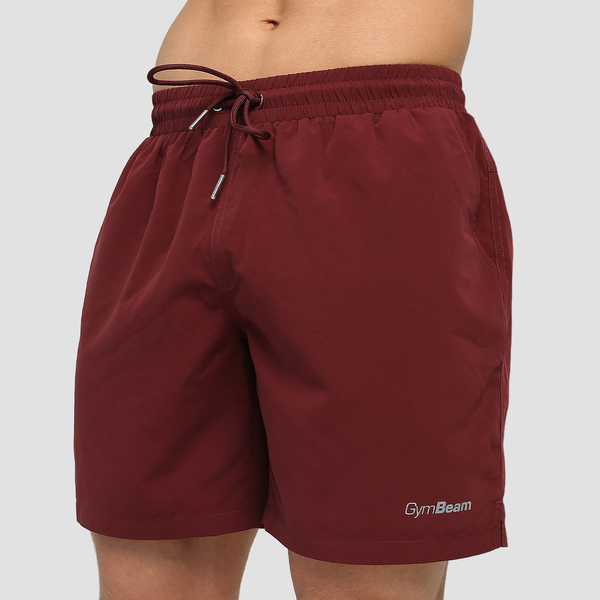 Shorts de bain pour hommes, couleur bordeaux - GymBeam.