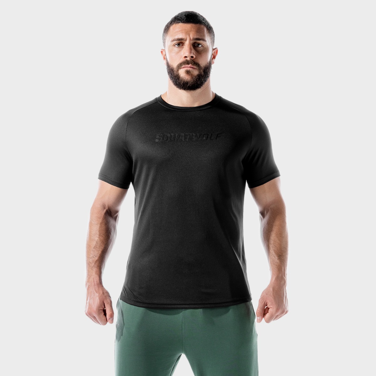 LAB360º T-shirt en mesh recyclé, couleur noire – SQUATWOLF