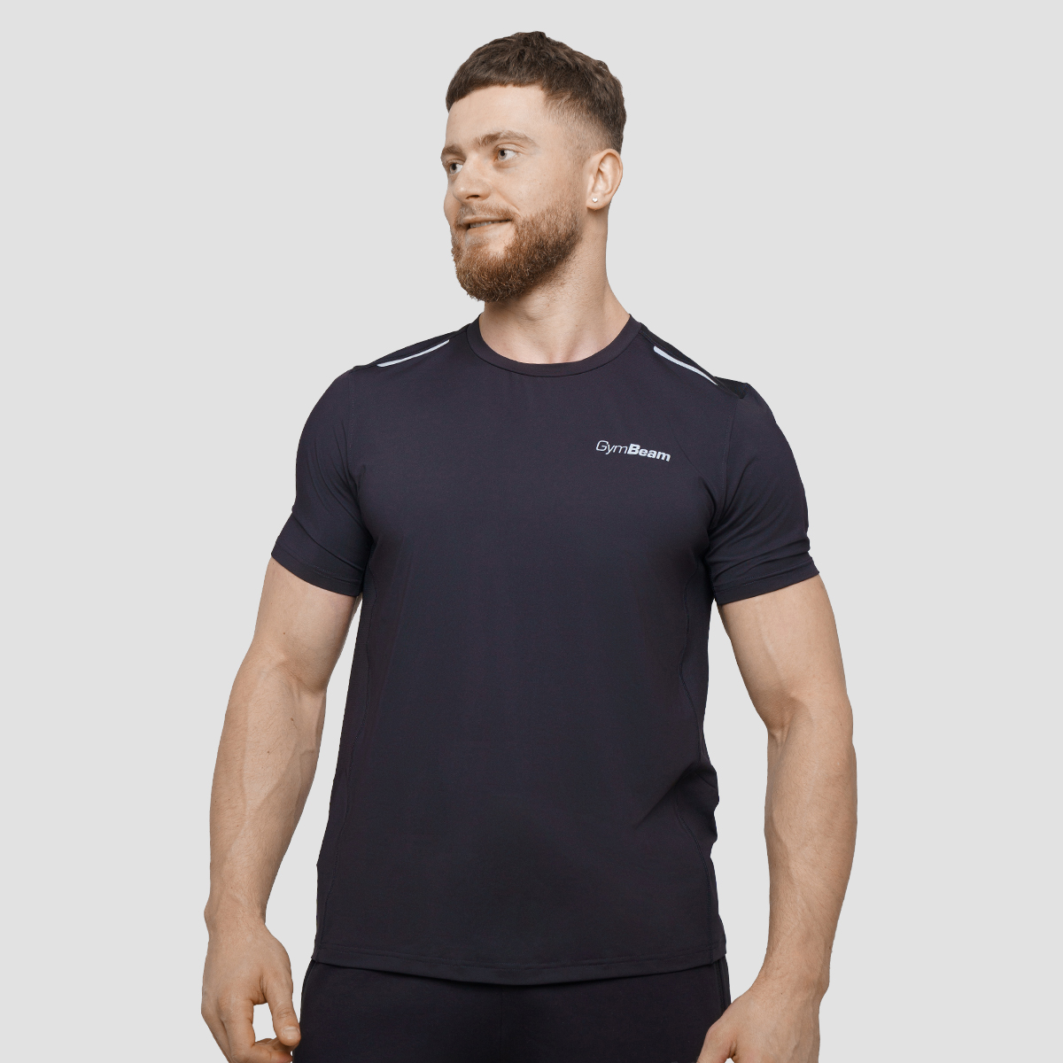 T-shirt de sport Agile pour hommes, couleur noir – GymBeam.