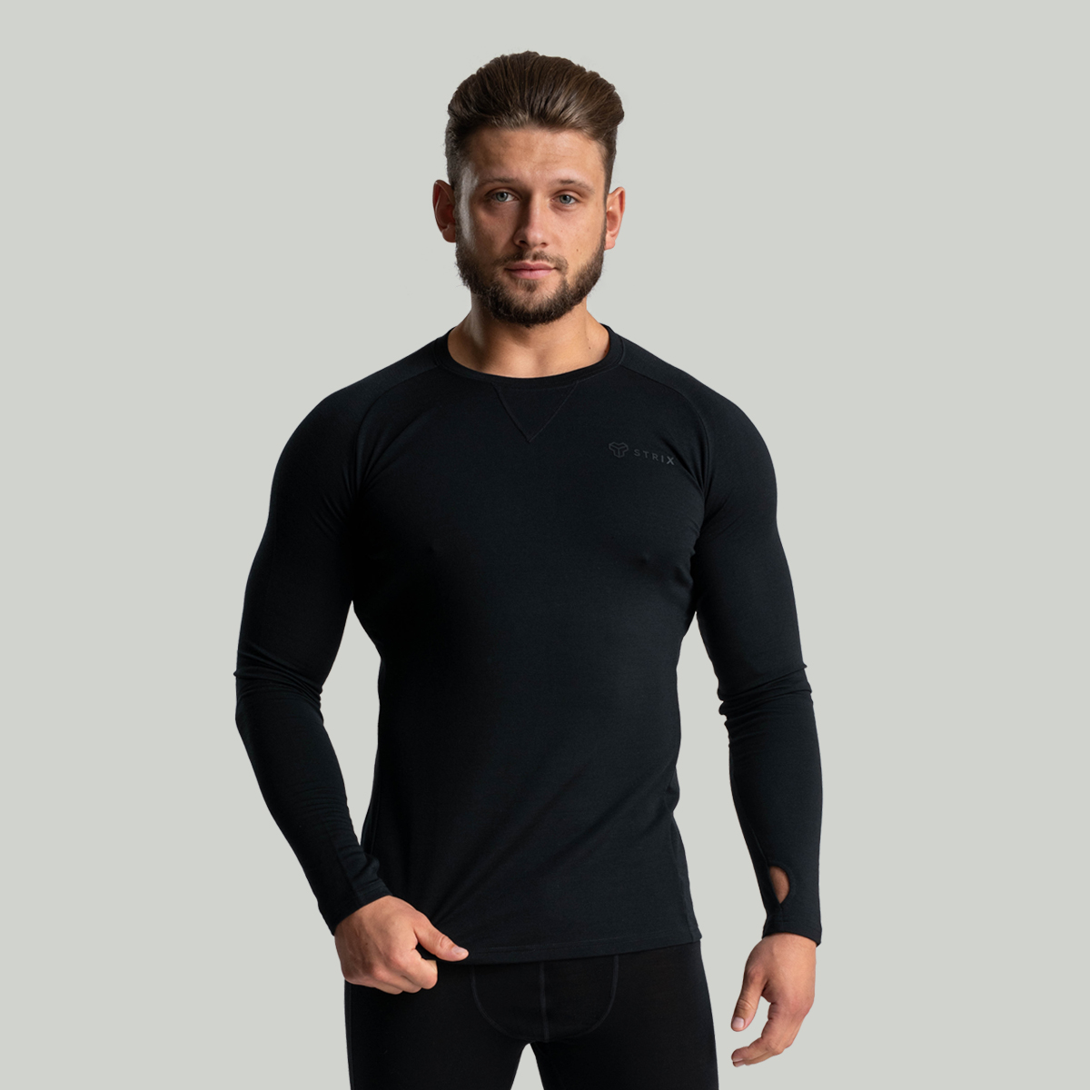 MERINO I T-shirt manches longues noir - STRIX