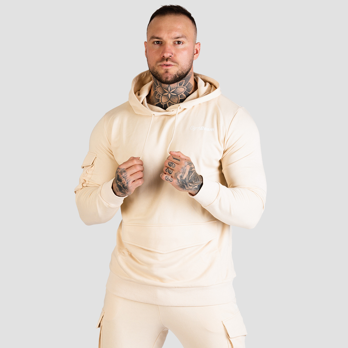 TRN Sweat à capuche Sand - GymBeam