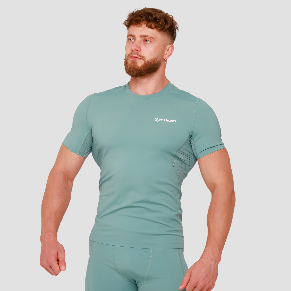 T-shirt de compression haute performance, bleu - GymBeam.