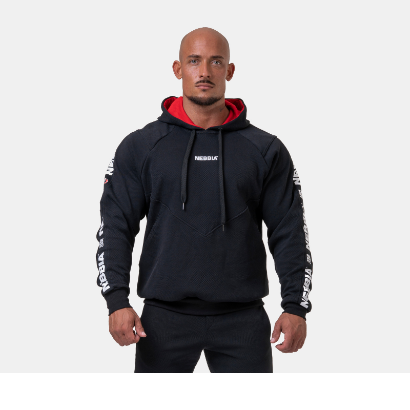 Men‘s hoodie Black - NEBBIA