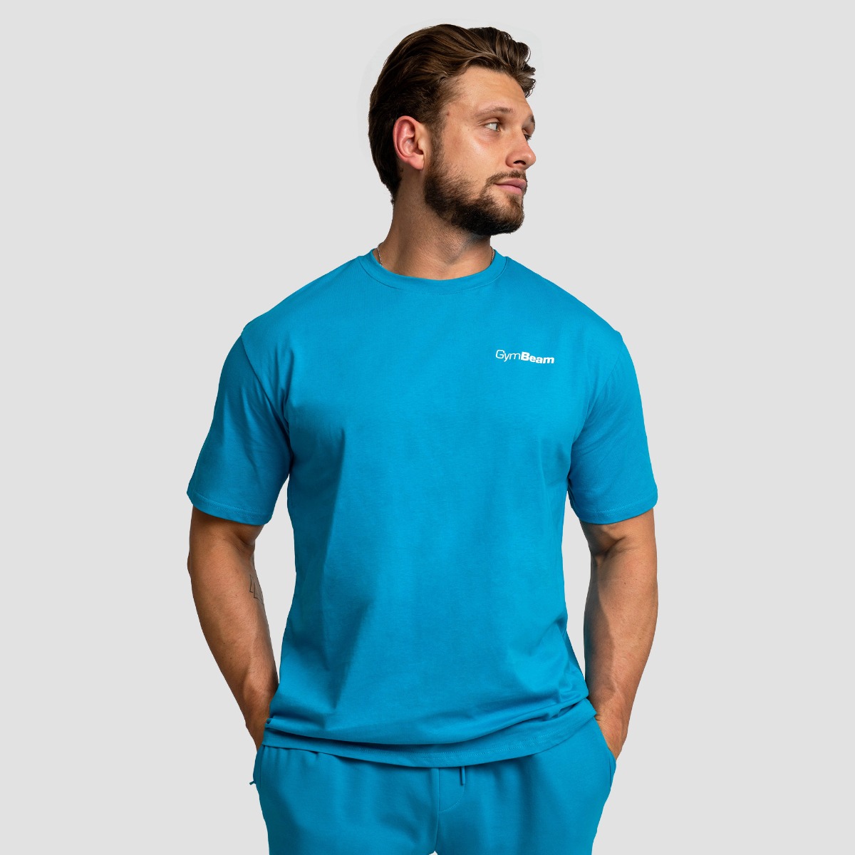 T-shirt ample "Limitless", couleur aquamarine - GymBeam.