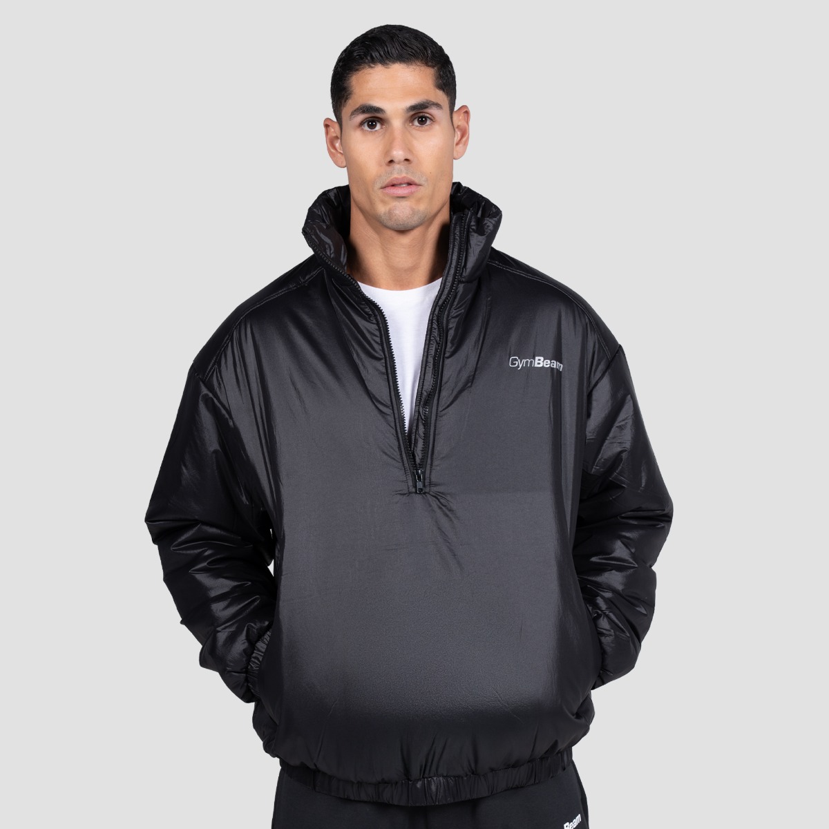 Prime 1/2 Zip Jacket Noir - GymBeam