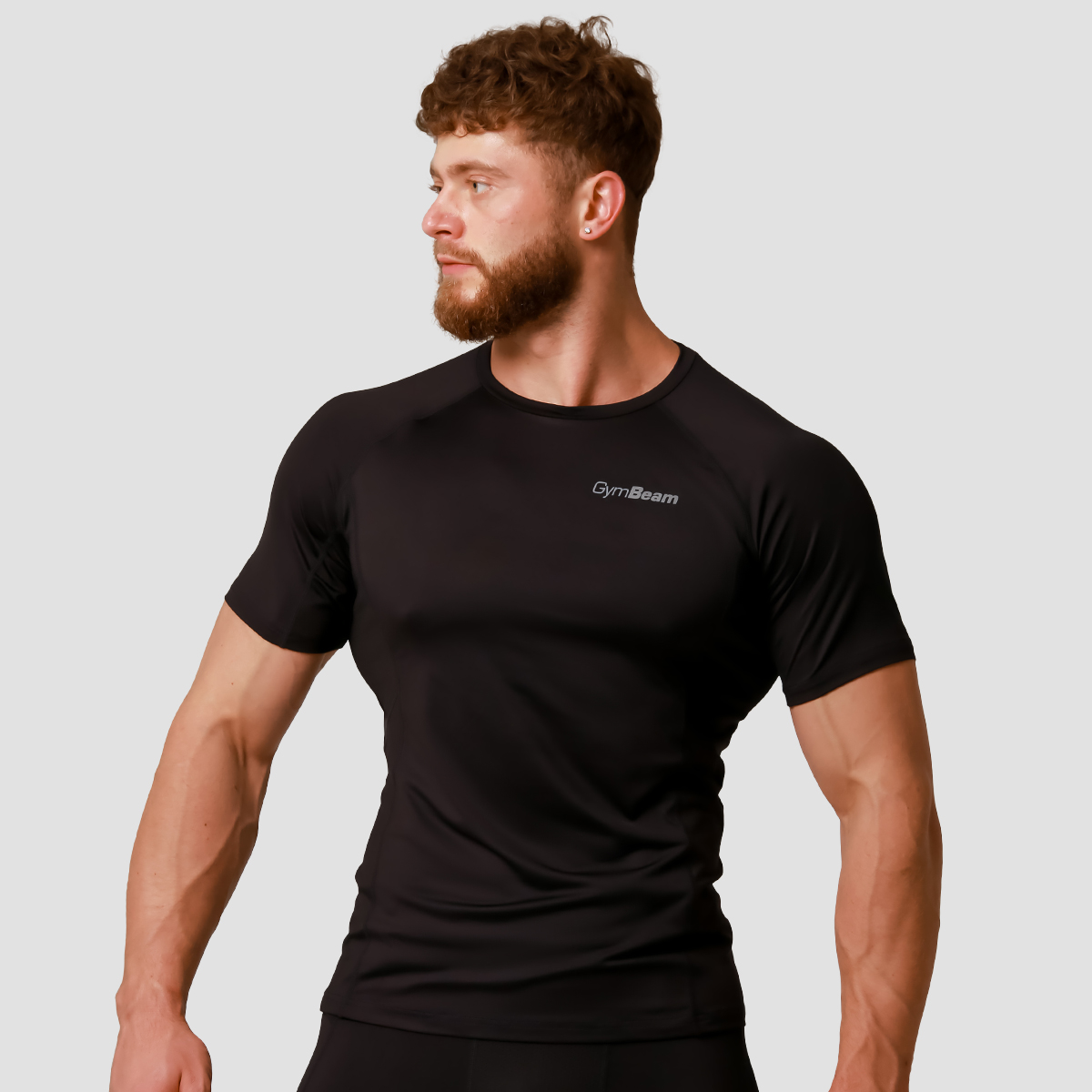 Pulse T-shirt de course, noir - GymBeam.