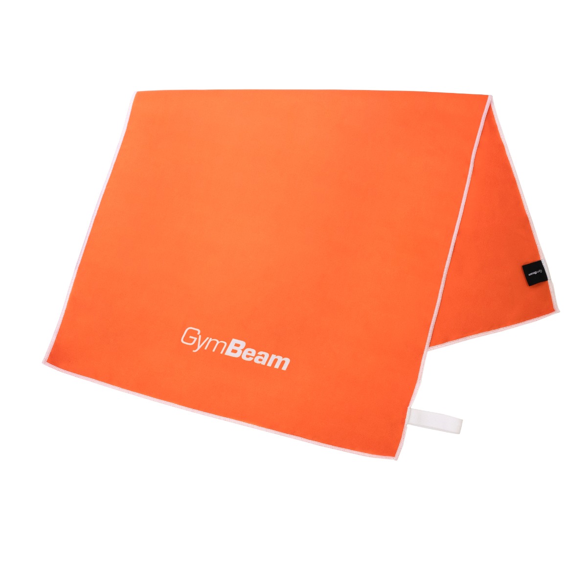 Serviette de sport à séchage rapide, orange/blanc - GymBeam.