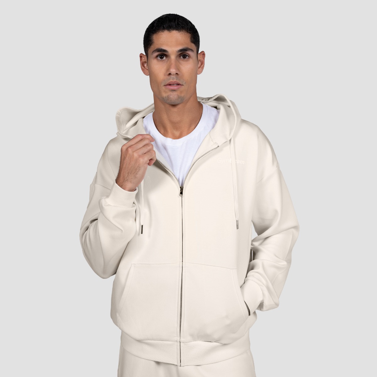 Relay Zip Hoodie Perle - GymBeam