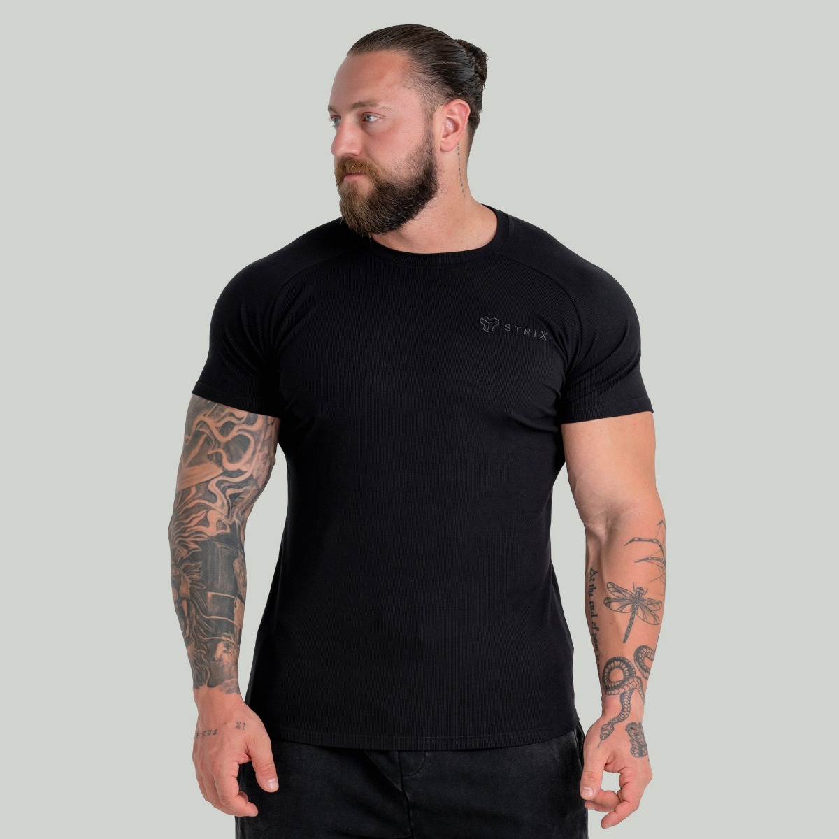 T-shirt à rayures noir - STRIX