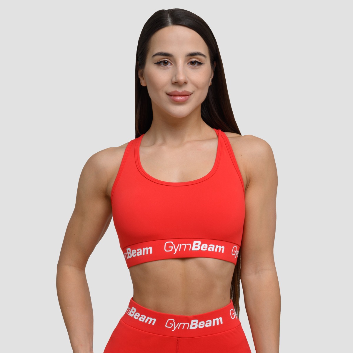 Soutien-gorge simple pour femmes, couleur rouge - GymBeam.