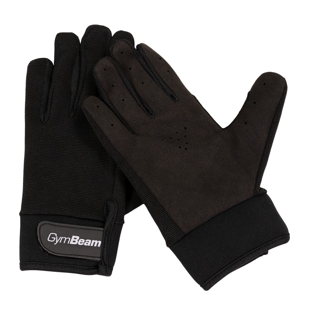 Gants de musculation Full Finger Fitness, couleur noire - GymBeam.