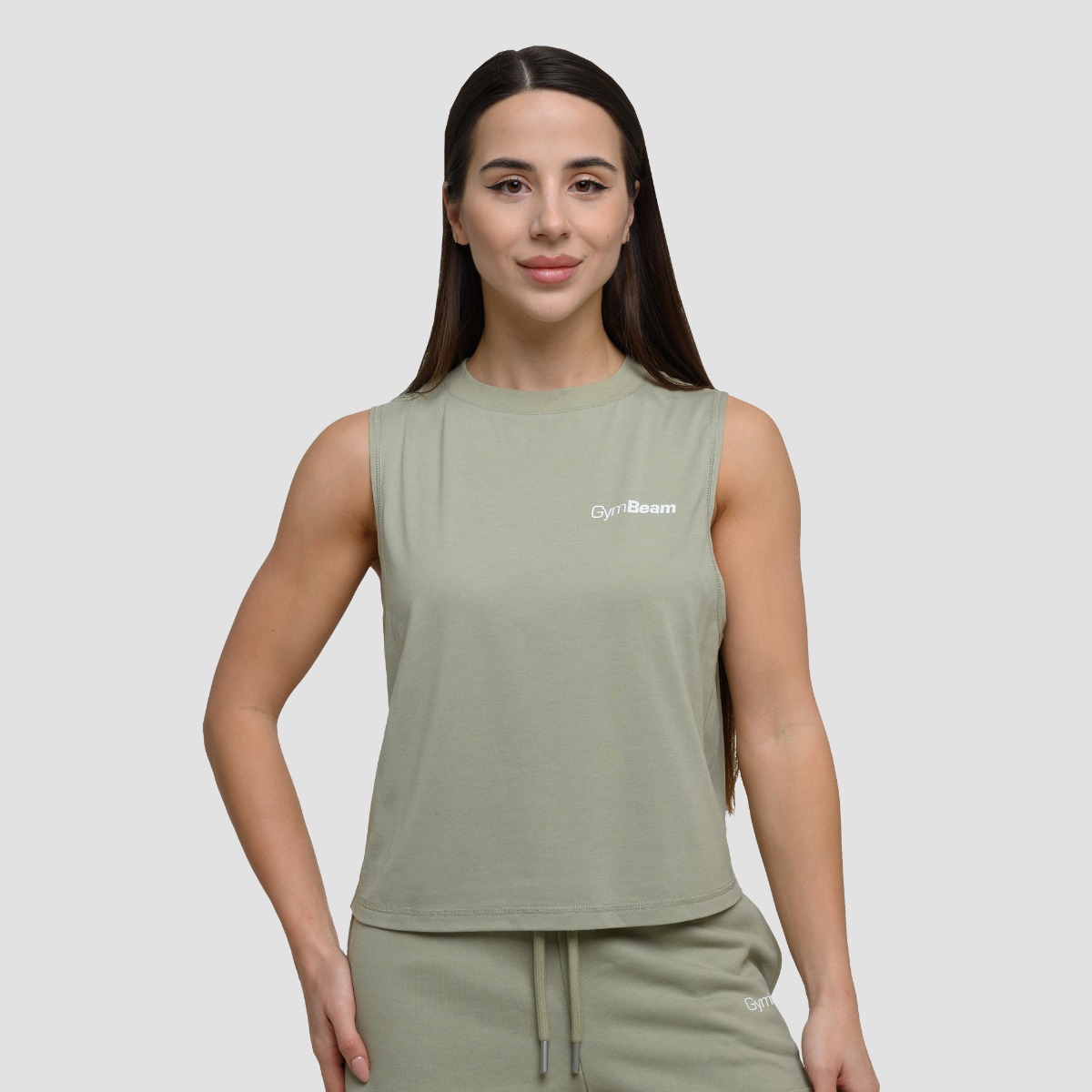 T-shirt Agile pour femmes, couleur sauge – GymBeam.