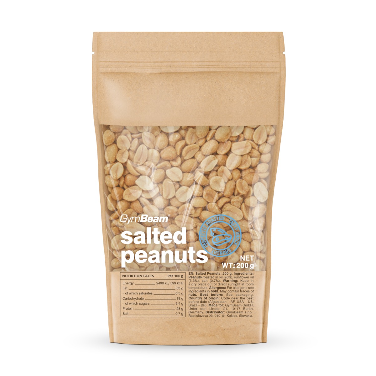Arachides grillées salées - GymBeam.