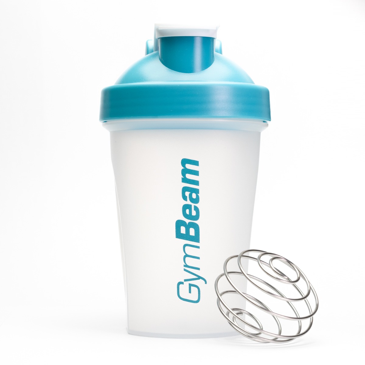 Shaker mélangeur transparent bleu, 400 ml - GymBeam.