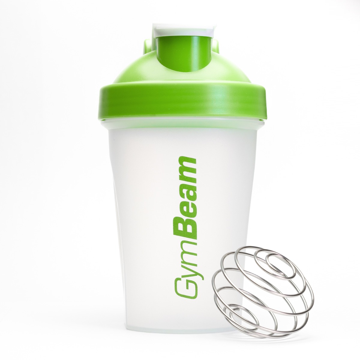 Shaker mélangeur transparent vert, 400 ml - GymBeam.