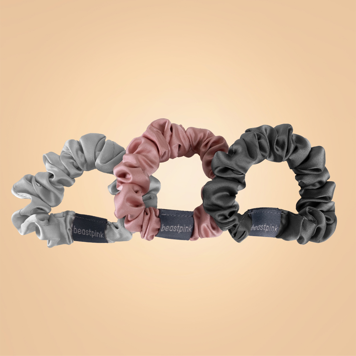 Ensemble d'élastiques pour cheveux satinés, assortis – BeastPink.