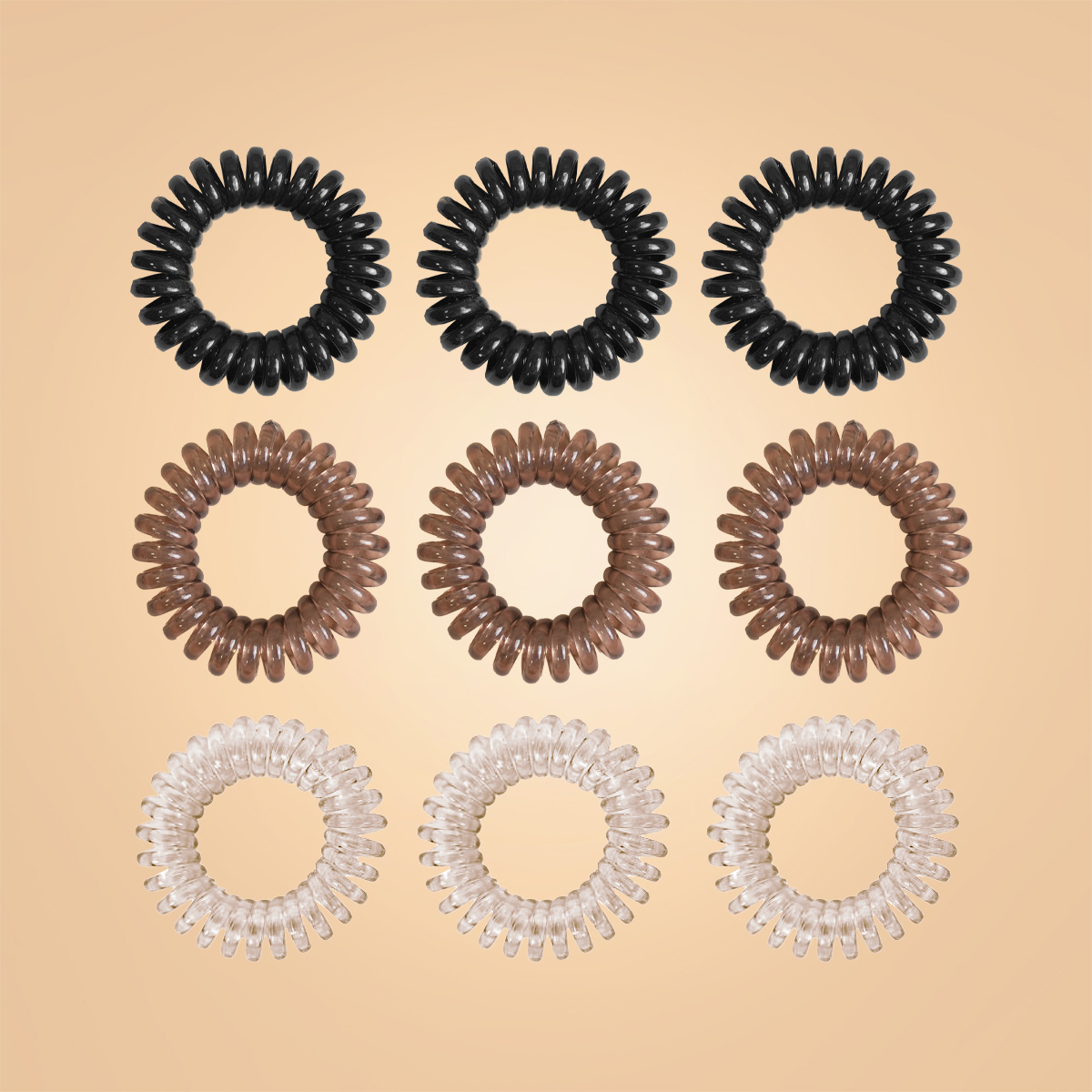 Ensemble d'élastiques pour cheveux Spiral - BeastPink.