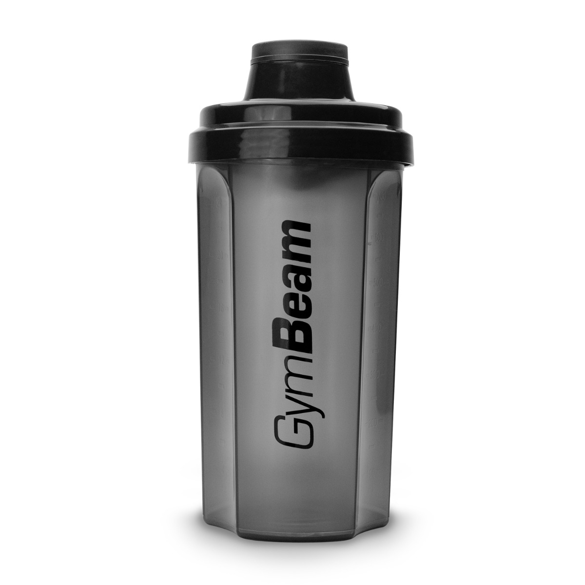 Shaker transparent noir, 700 ml - GymBeam.