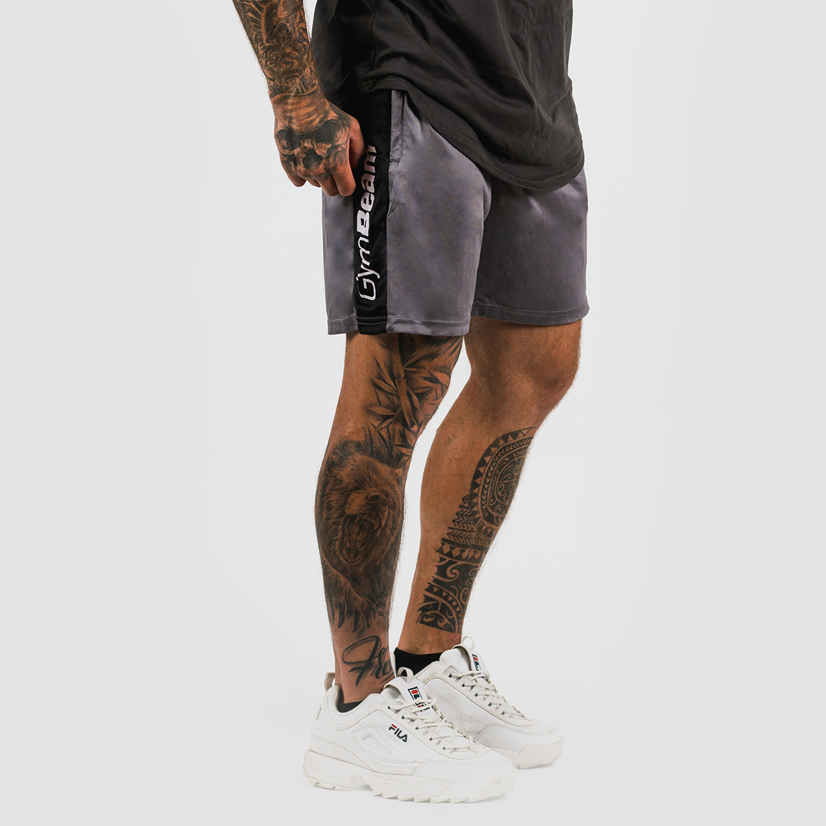 Shorts de sport pour hommes, couleur gris - GymBeam.