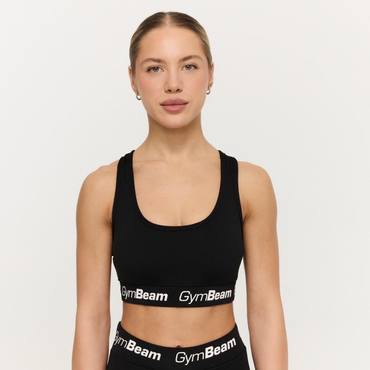 Soutien-gorge de sport simple, couleur noire - GymBeam.