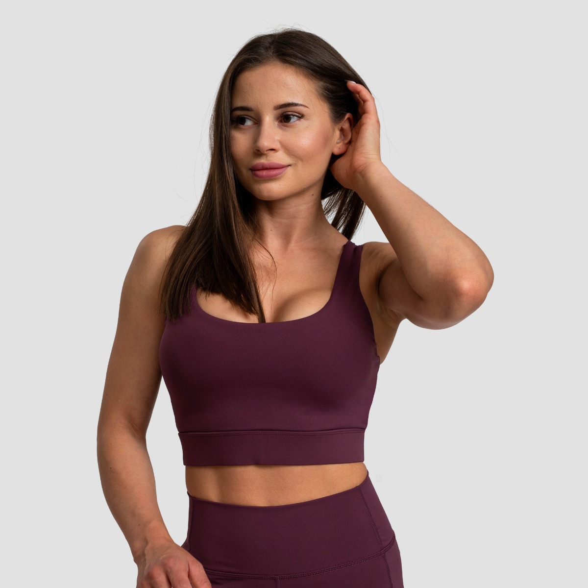 Brassière de sport découpée – Eggplant – GymBeam