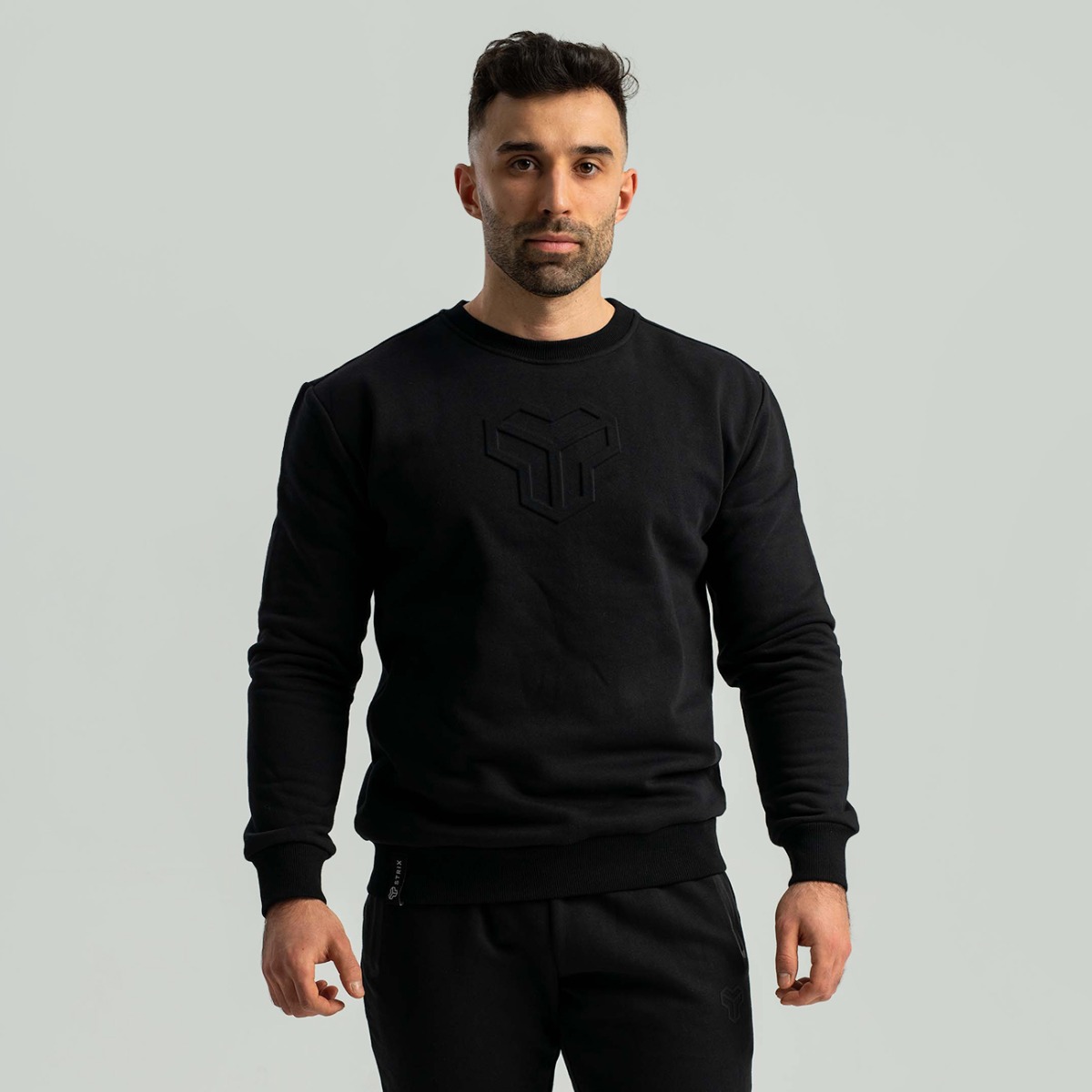 T-shirt à capuche texturé, noir - STRIX