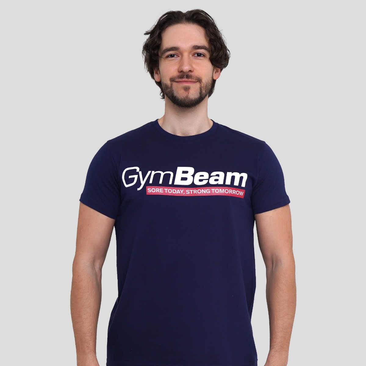 T-shirt Strong Tomorrow, couleur bleu marine - GymBeam.