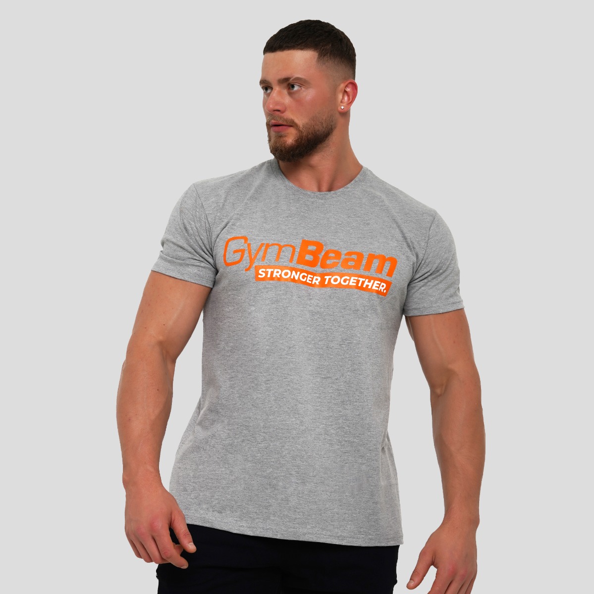 Stronger Together T-Shirt Gris - GymBeam