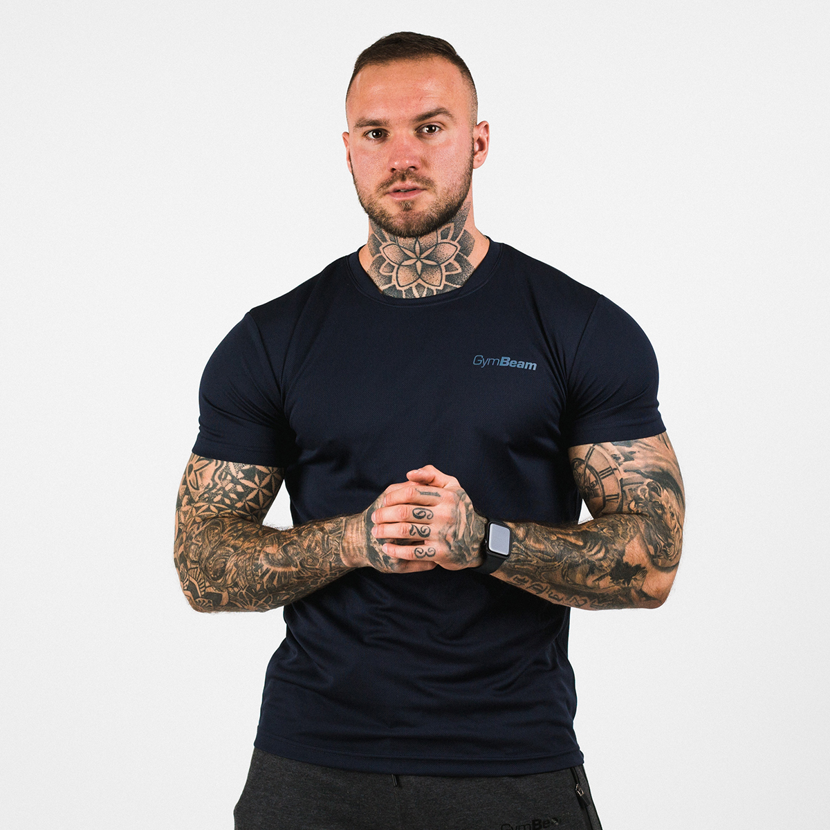 T-shirt pour hommes TRN, couleur marine - GymBeam.