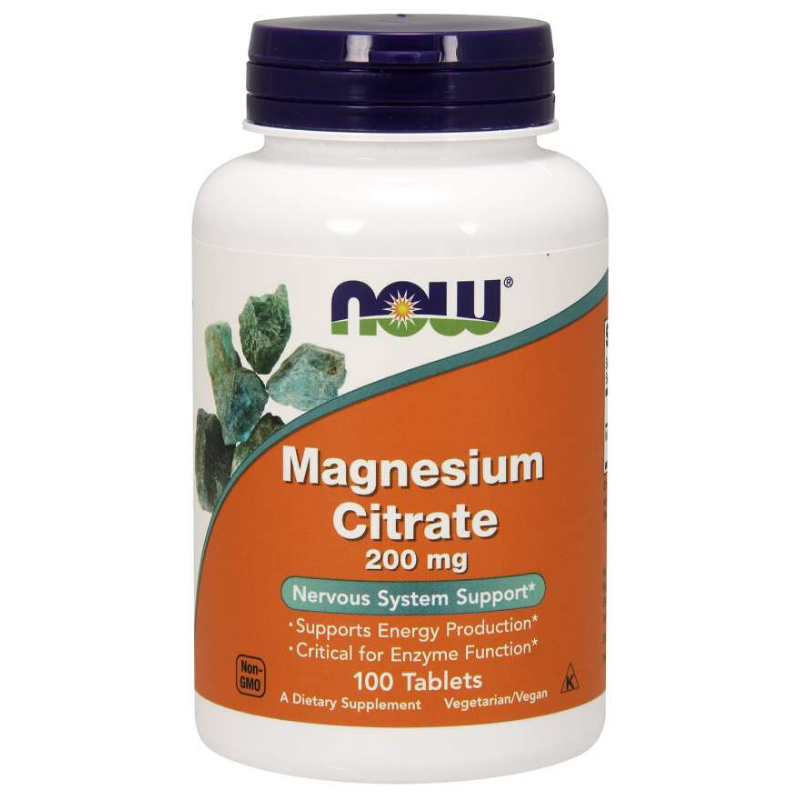 Citrate de magnésium 200 mg - NOW Foods.