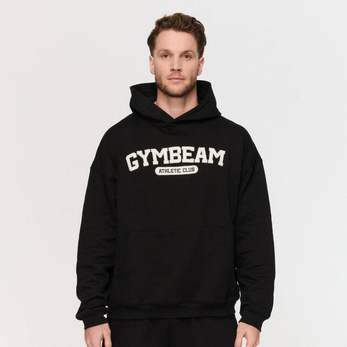 Sweat à capuche Varsity Noir - GymBeam