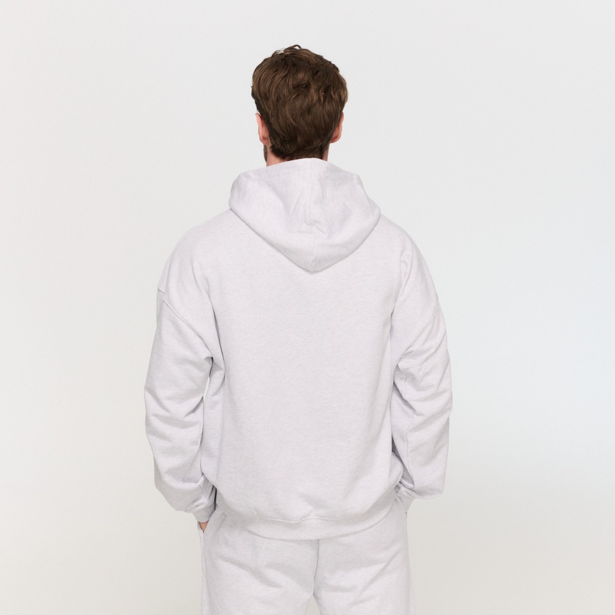 Sweat à capuche Varsity gris - GymBeam.