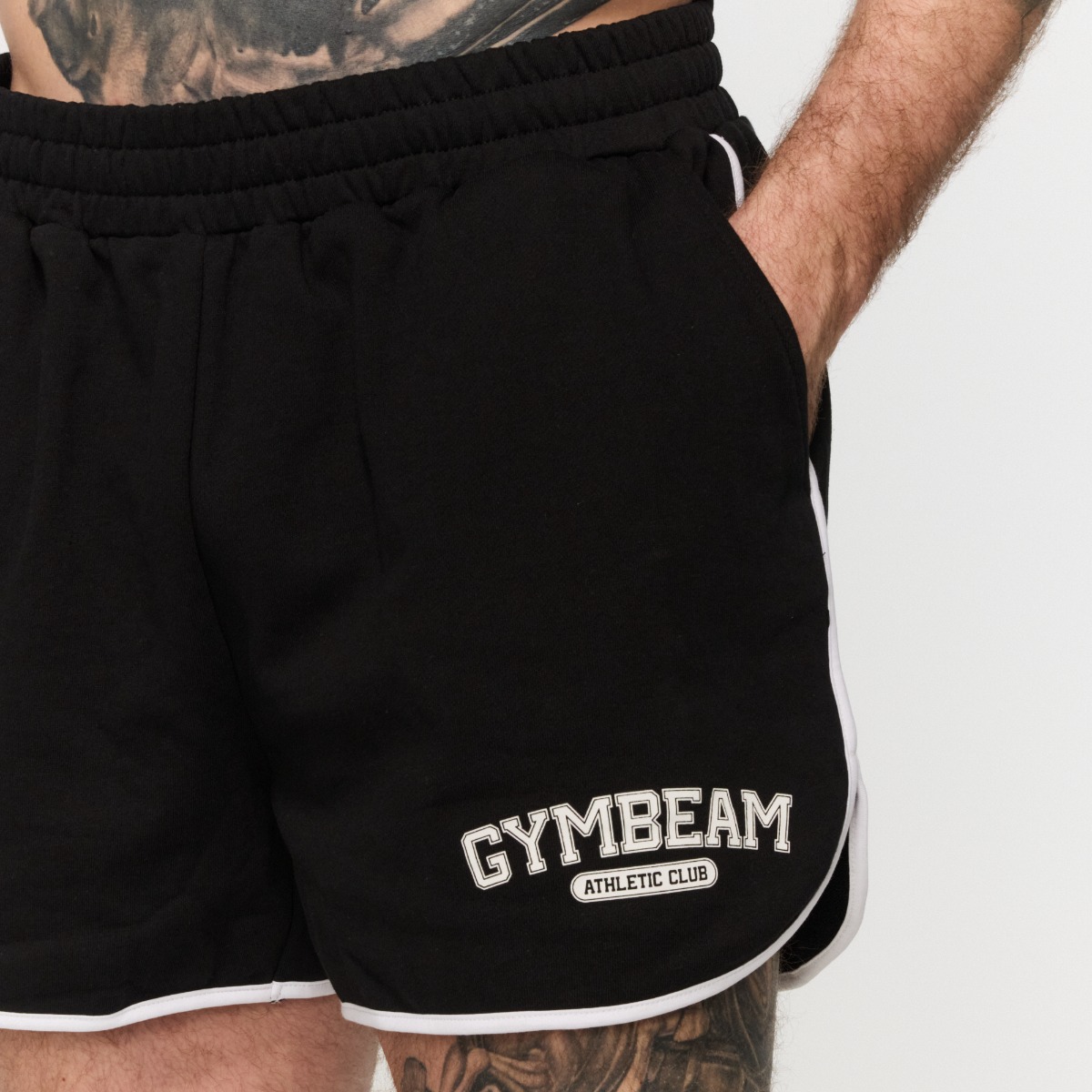 Short de sport Varsity, couleur noire - GymBeam.