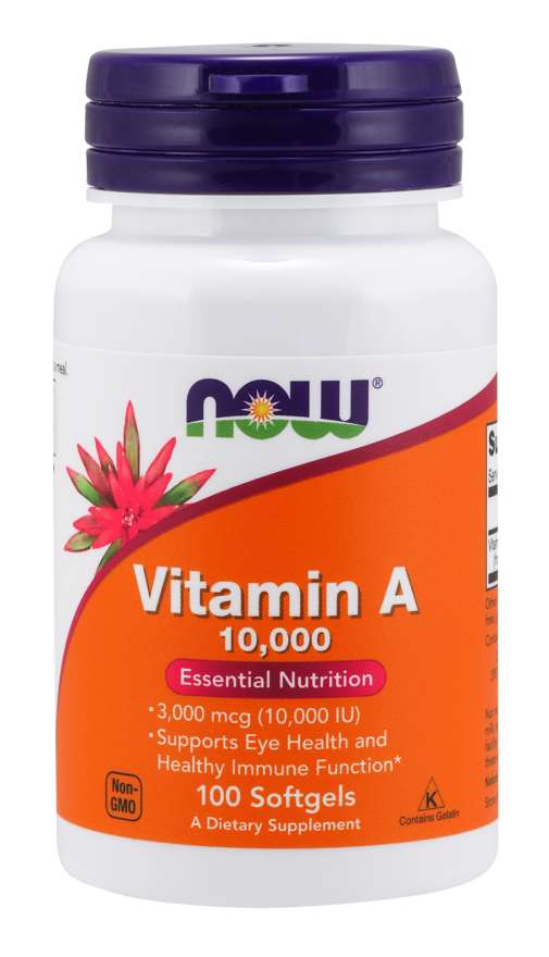Vitamine A 10 000 UI - NOW Foods.
