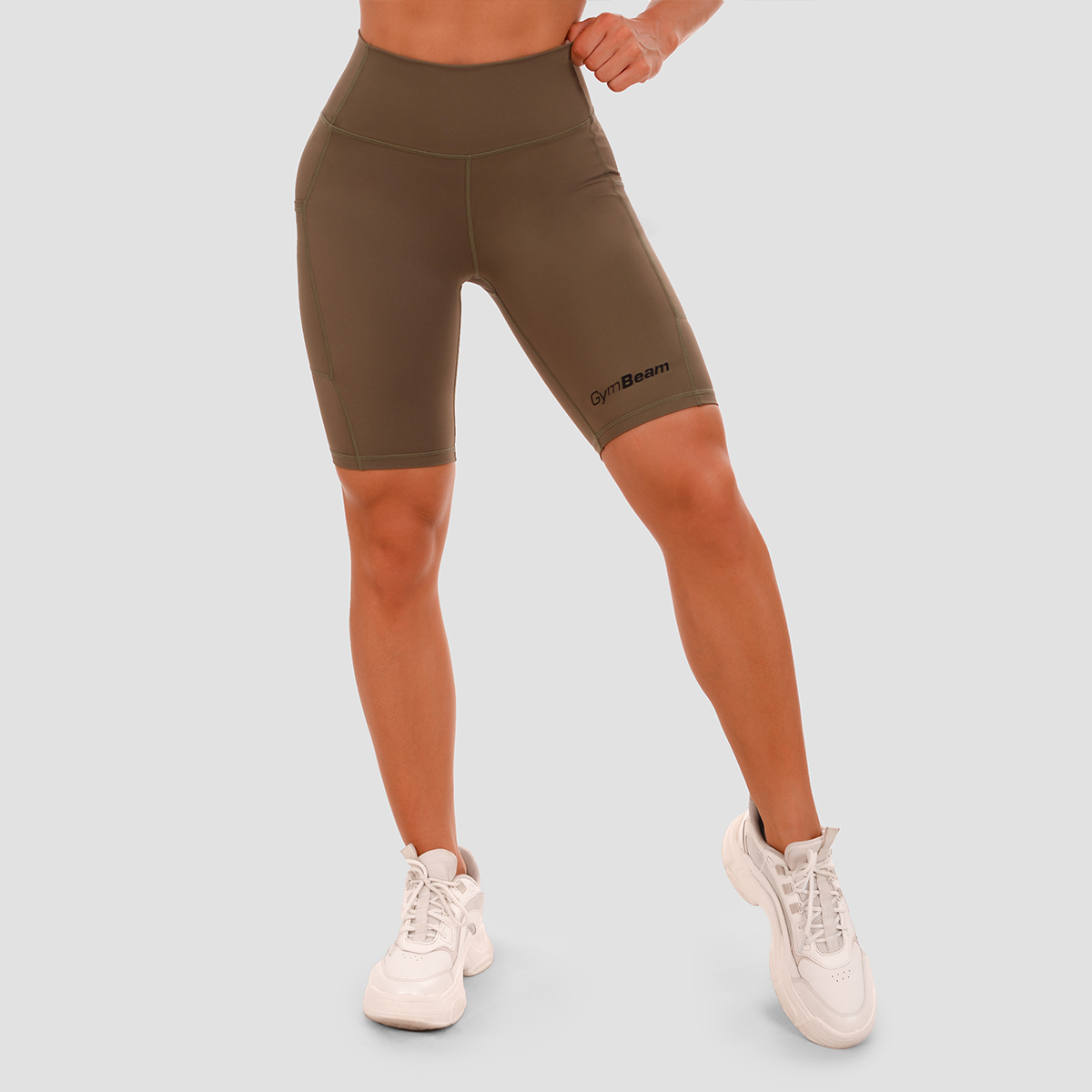 Shorts de vélo pour femmes, couleur olive - GymBeam.