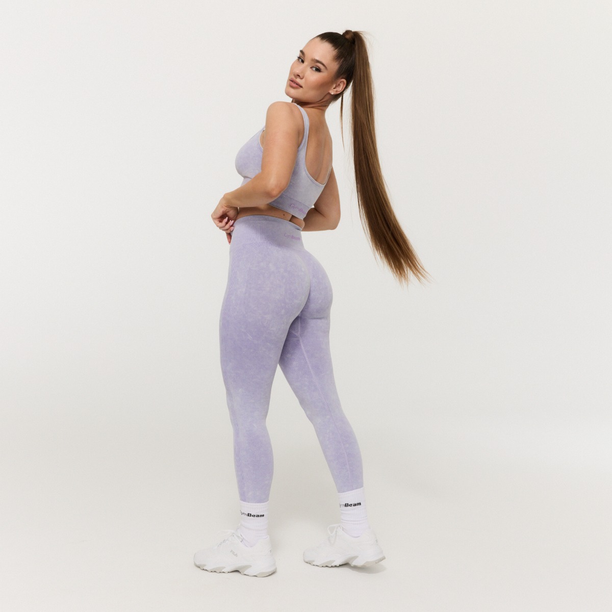 Leggings de sport sans couture pour femmes, couleur violet – GymBeam.