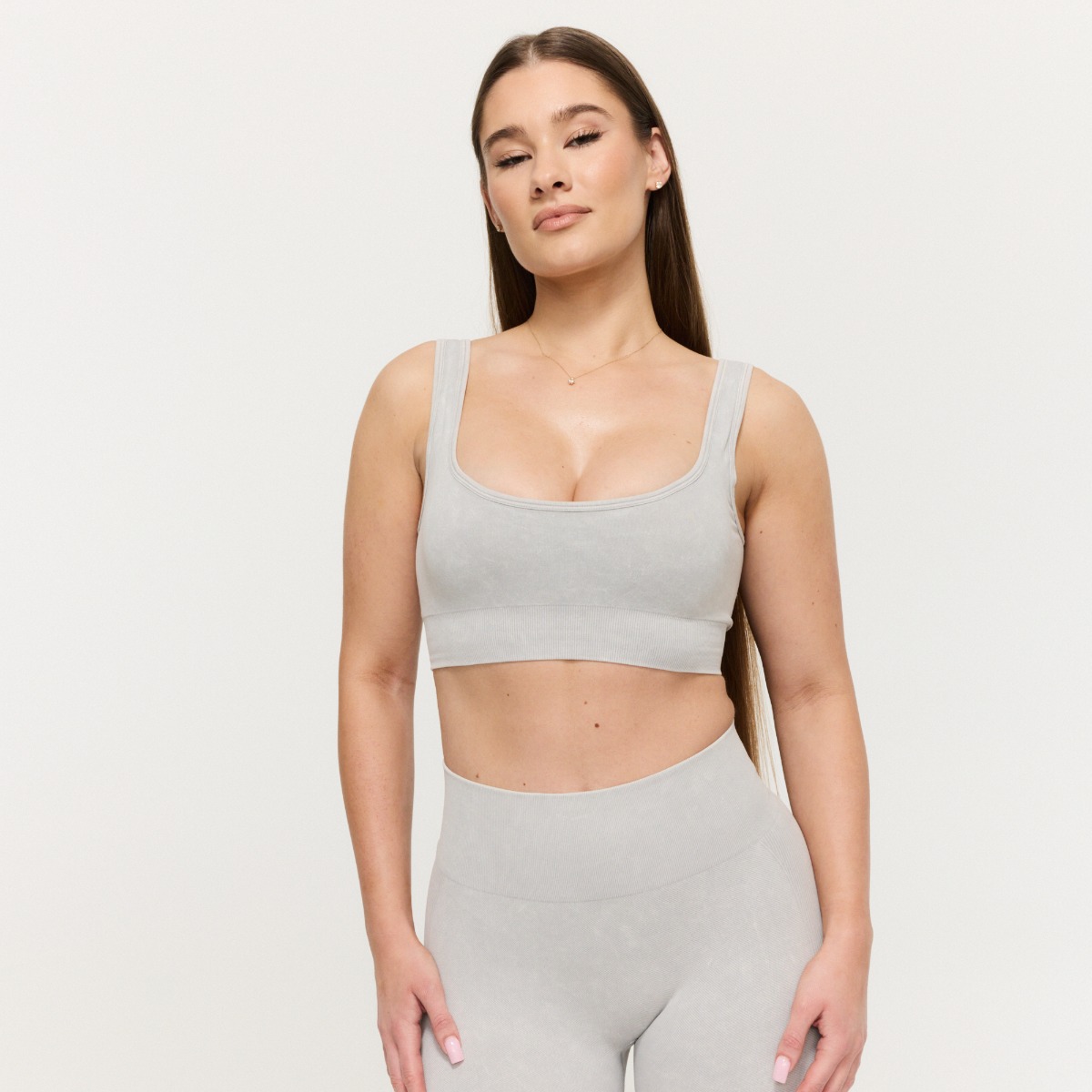 Soutien-gorge de sport Seamless gris - GymBeam