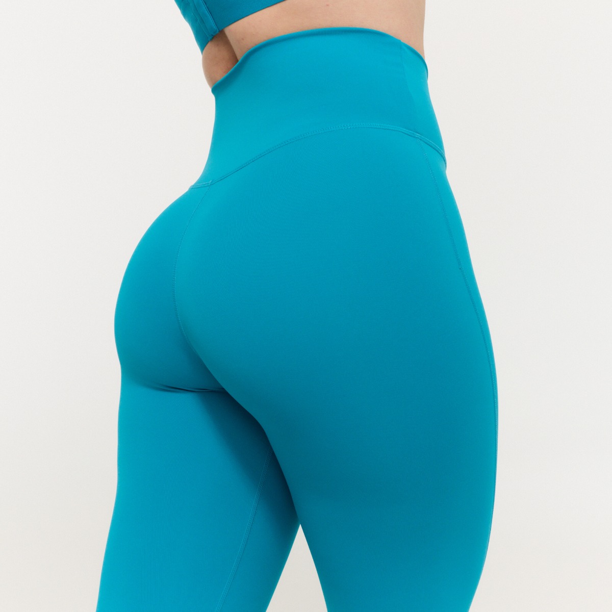 Leggings taille haute "Limitless" pour femmes, couleur aquamarine - GymBeam.