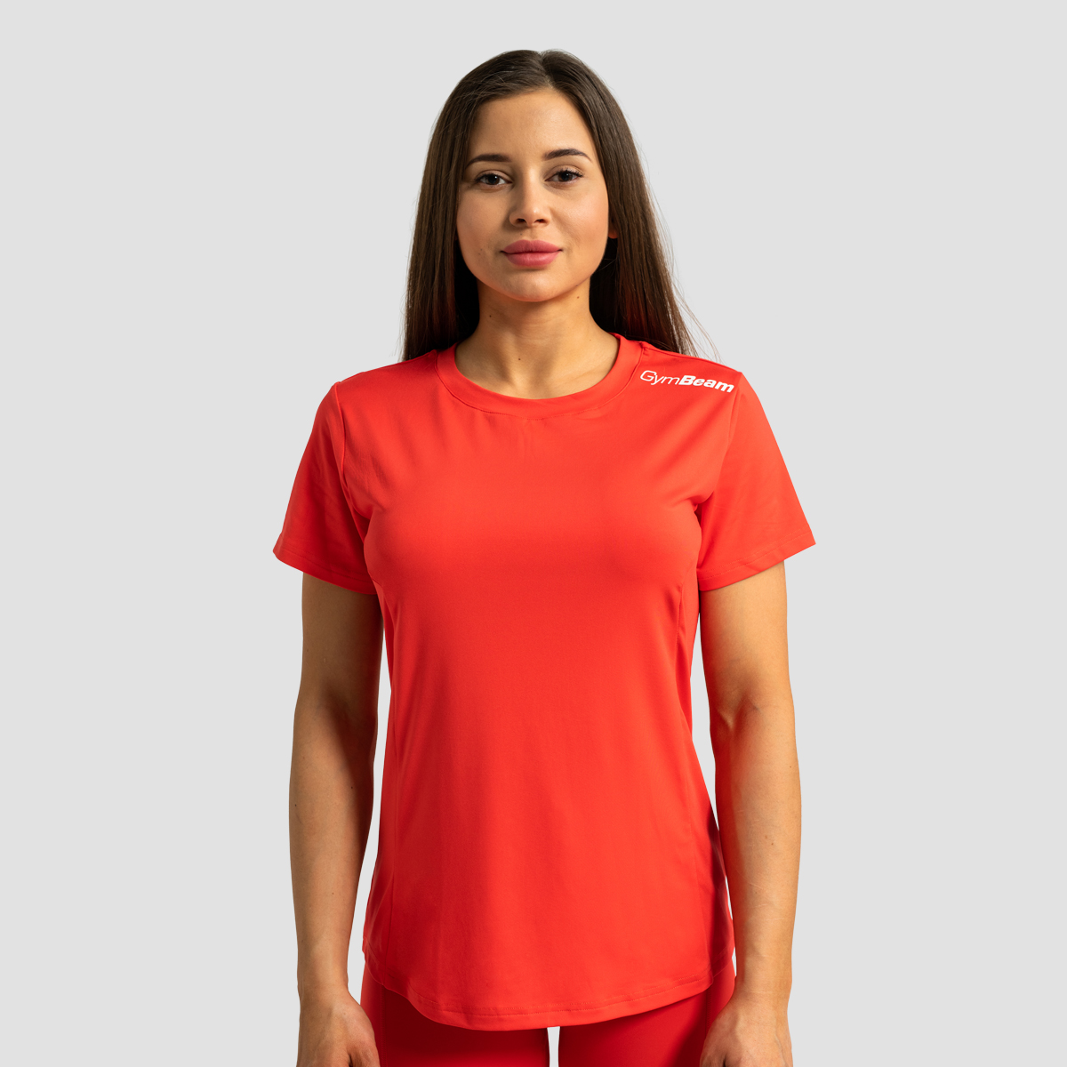 T-shirt de sport Limitless pour femmes, couleur rouge vif – GymBeam.